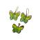 Kolczyki kolczyki z zielonymi motylami,miedziane kolczyki